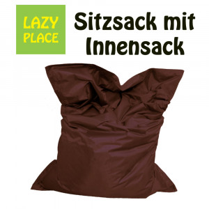 lazy-place-sitzsack-mit-innenhuelle-braun