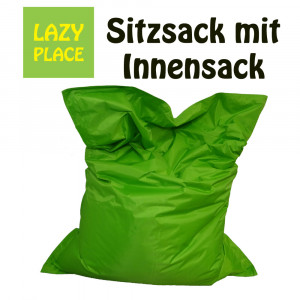 lazy-place-sitzsack-mit-innenhuelle-gruen